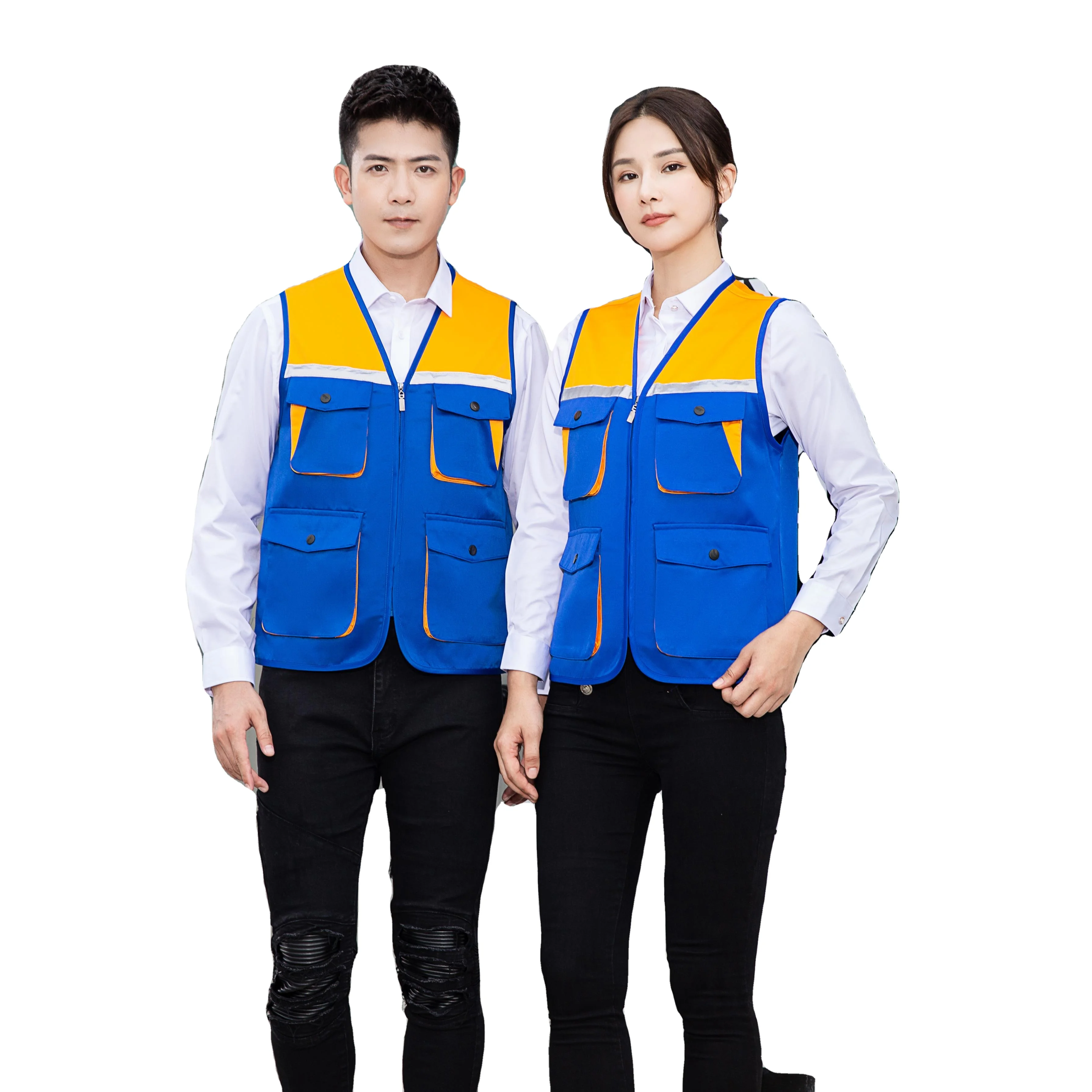 Construction Security Safety Vest High Visibility Hi Vis Work Reflective Clothin weight vest work vest