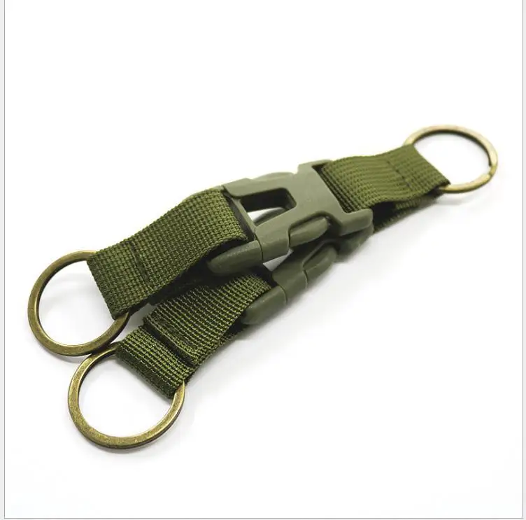 Outdoor sports mountaineering webbing bag accessories buckle tactical backpack three ring buckle camping EDC supplies key ring b
