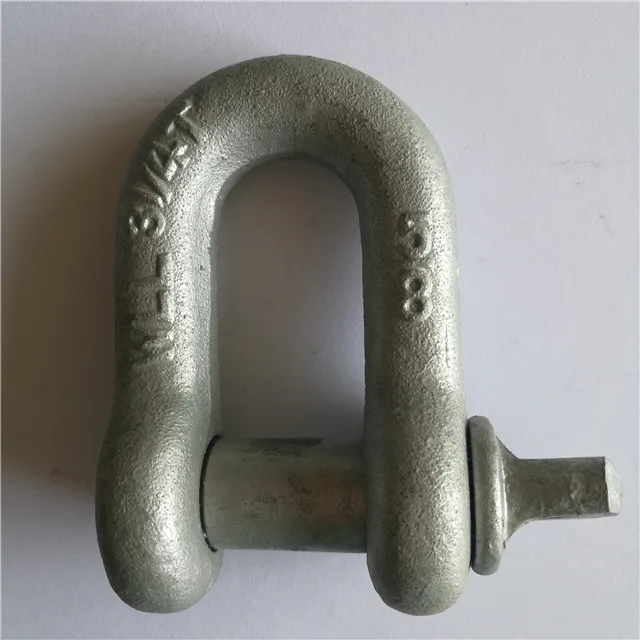 China Drop Forged Chain Shackle US Type D Shackle Manufacturer