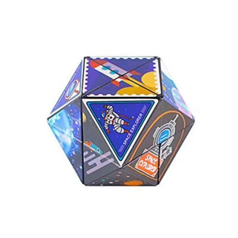High Quality 3D Magic Geometric Stereo Cube Wholesale Folding Magnetic Magic Cube Toy