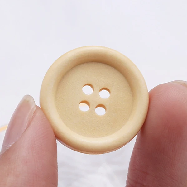 SAS Quality Control Round Custom Engraved Logo Natural Wooden Buttons for Shirt Coat Kids Clothes
