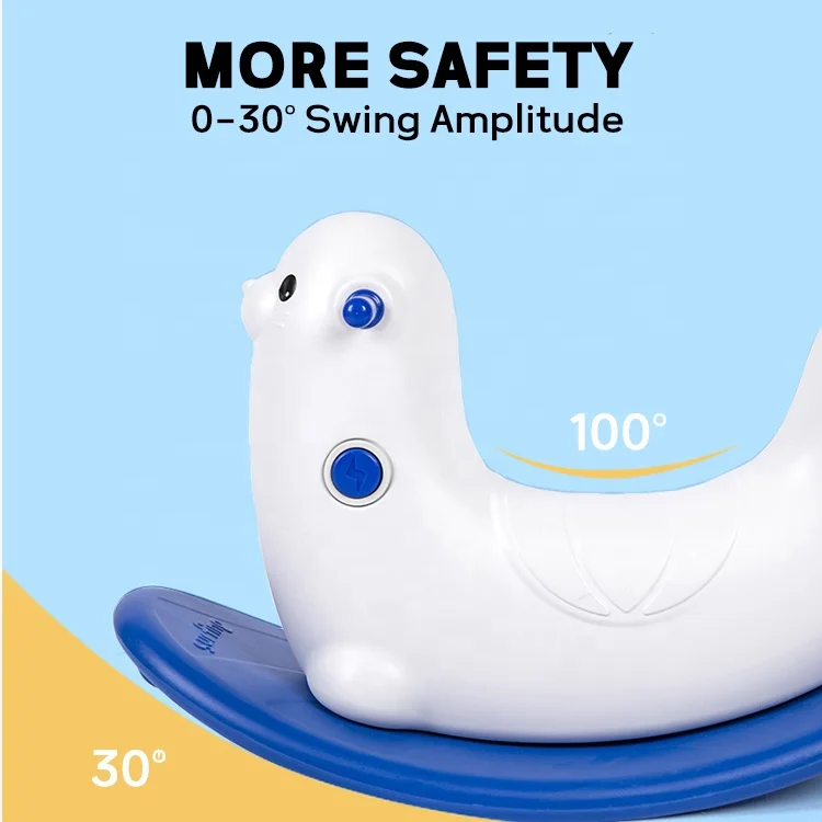 Blue And Pink Kids Baby Cartoon Indoor Plastic Toy Children Rocking Horse