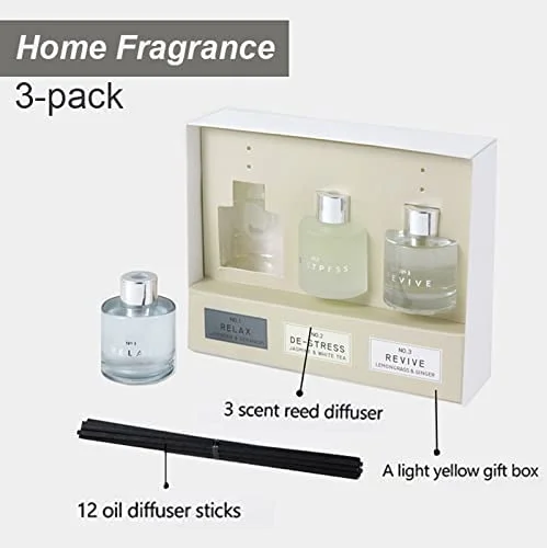 New 3*50ml fragrance reed diffuser set glass bottle perfume oil fragrance in stock