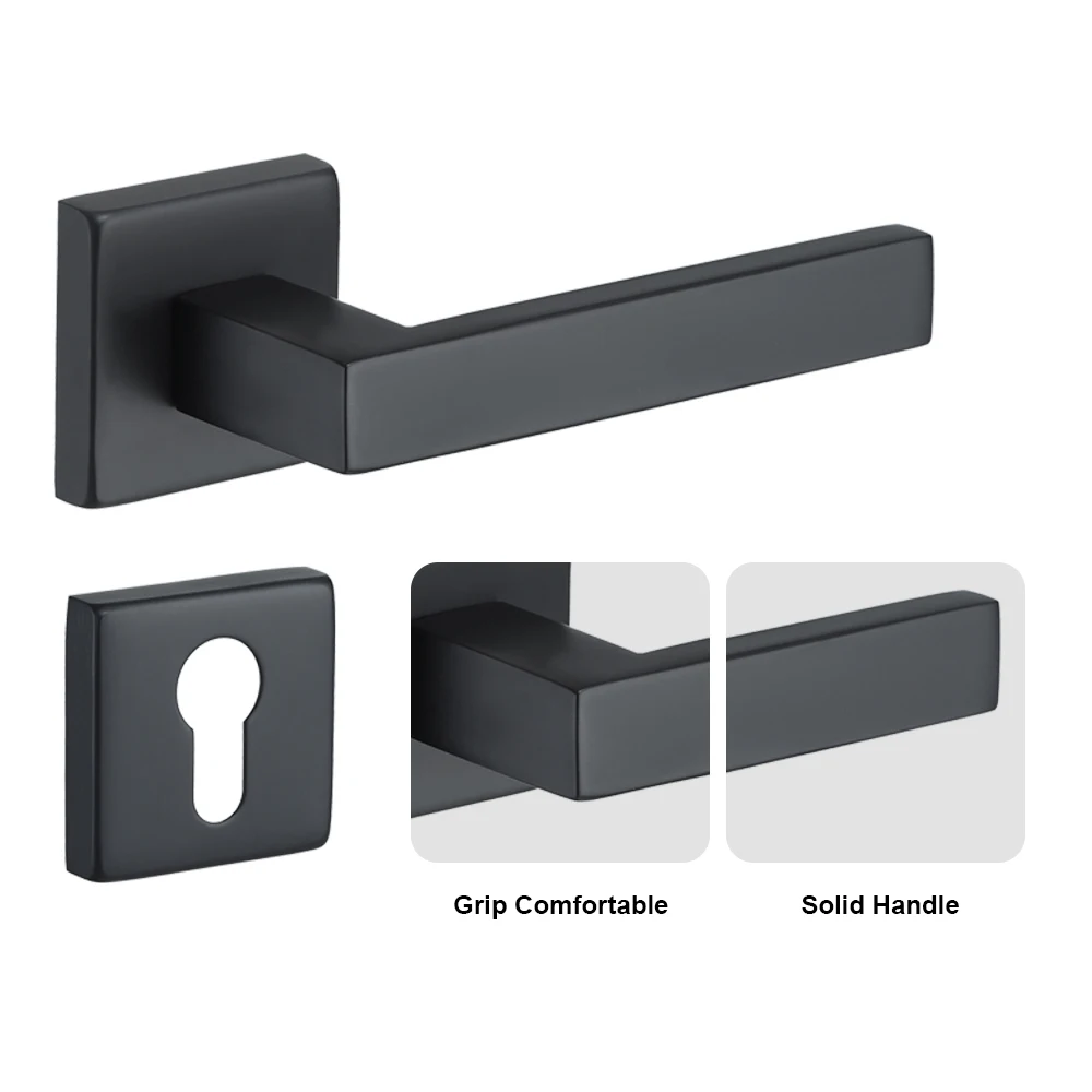 Factory Direct Sale Modern Stainless Steel Window Lever Bedroom Handle Door Locks And Handles  With Lock Interior Doors