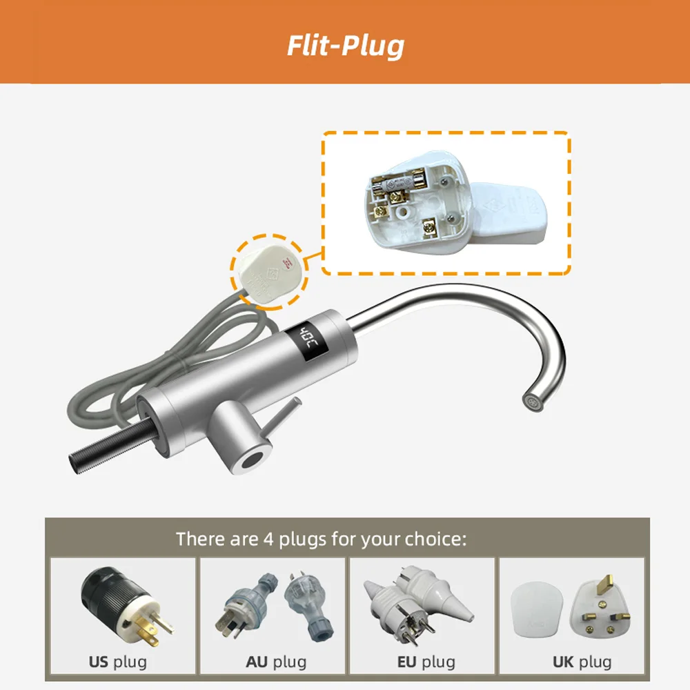 Высококачественный нагреватель для кухни и ванной комнаты 220 В с одной ручкой электрический душ мгновенный нагрев смеситель воды кран