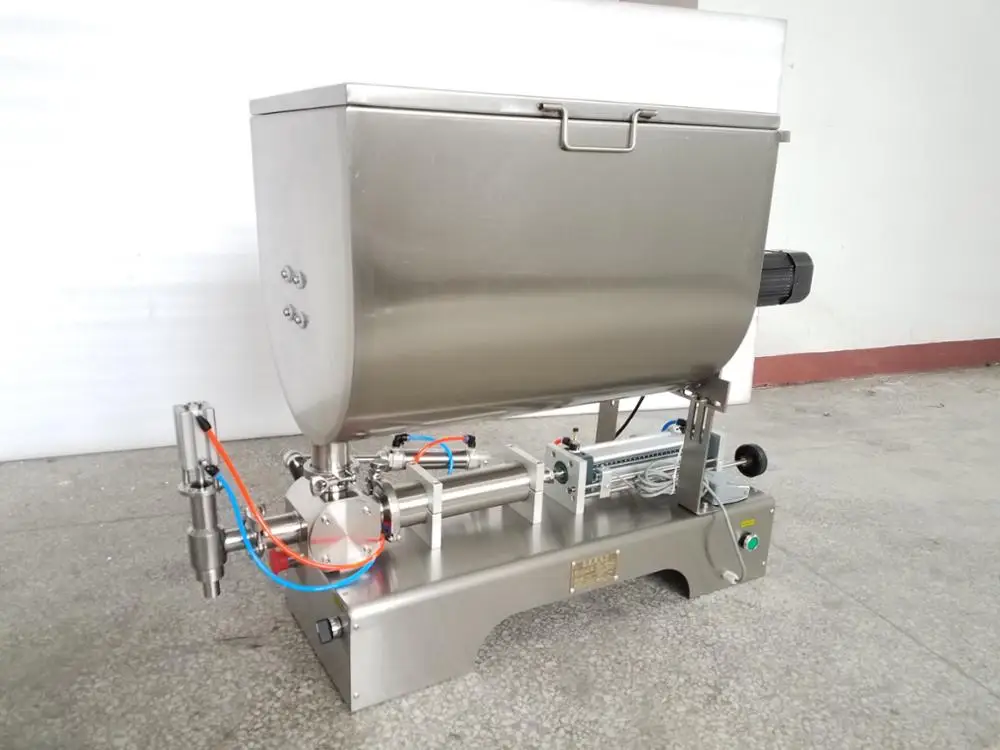 U Type Tomato Paste Chilli Sauce Filling Mixing Machine Beef Sauce Bean Sauce Semi Automatic Pneumatic Filling Machine