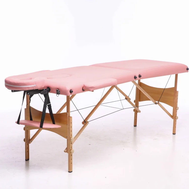 Factory Wholesale Cheap Portable Massage Table Foldable Wooden Thai Massage Table Beds For Full Body Massage