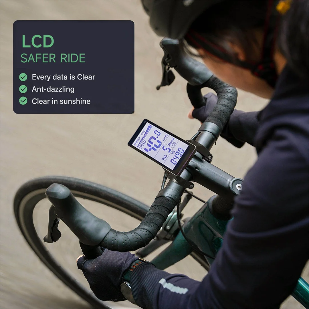 Electric Bike Lcd Display 24V 36V 48V 60V 5 Pin E Scooter M5 Panel Meter Screen With Waterproof Connector