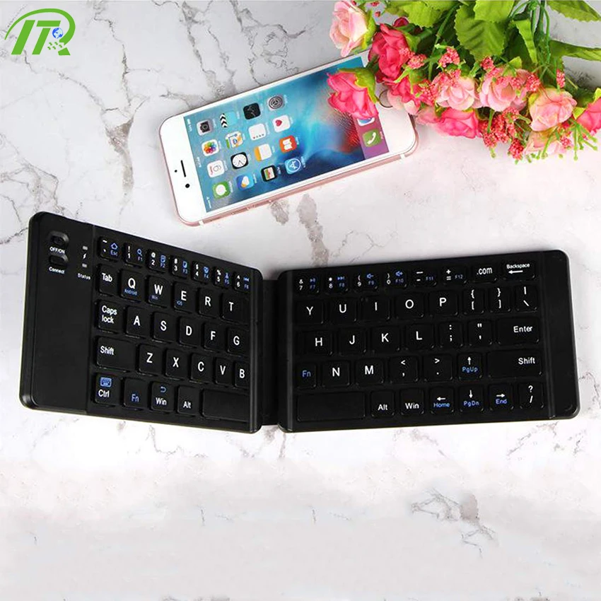 
Shenzhen Manufacturer Mini Foldable BT Wireless Keyboard Black Computer Keyboard 