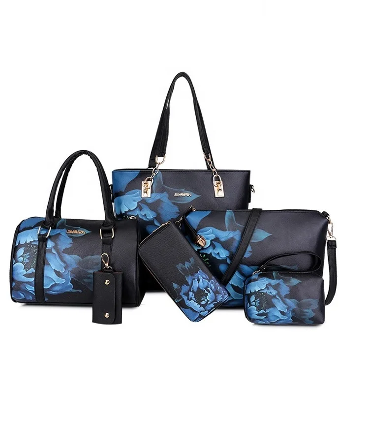 Sac A Main Femme 6 штук PU кожаная сумка-тоут сумка для женщин Роскошные ювелирные изделия Новые кеды с ручным принтом граффити; Стильная через плечо набор