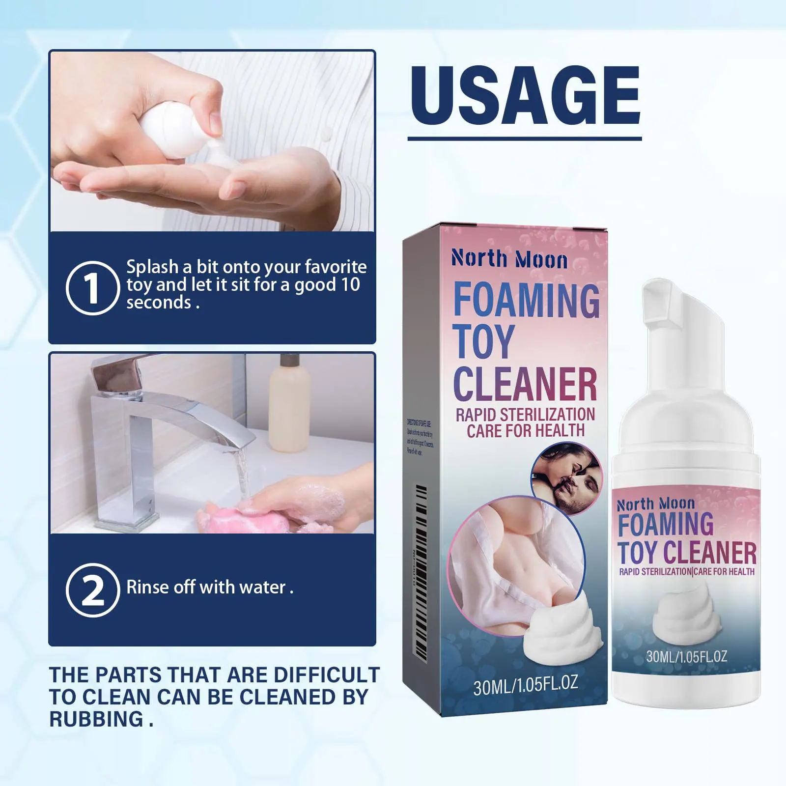 ODM North Moon Adult toy foam cleaner dry cleaning agent cleaning decontamination mild and not irritating