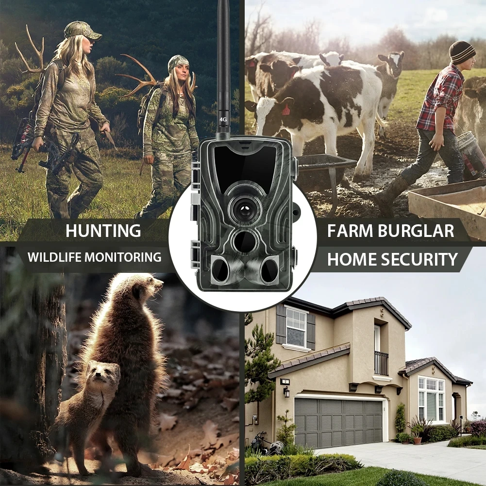 HC801 APP Control 4G Ite Wireless Wildlife Cameras 32MP 1080P Hunting cellular Trail Camera with 0.3S Trigger Night Vision