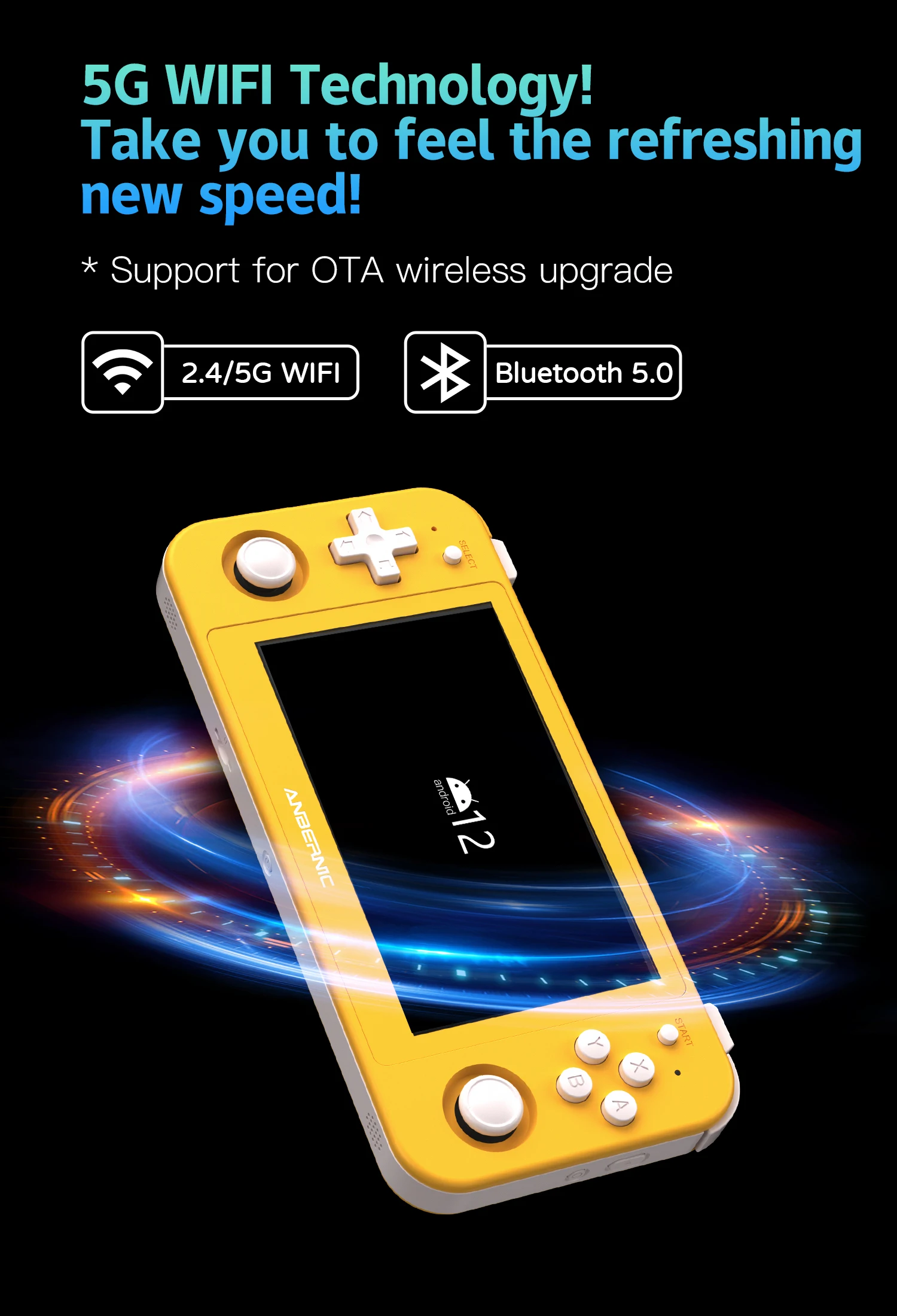 Anbernic RG505 Android 12 Gaming Player 4.95 Inch Unisoc Tiger T618 Handheld PS2 Emulator Game Console 5G Wifi