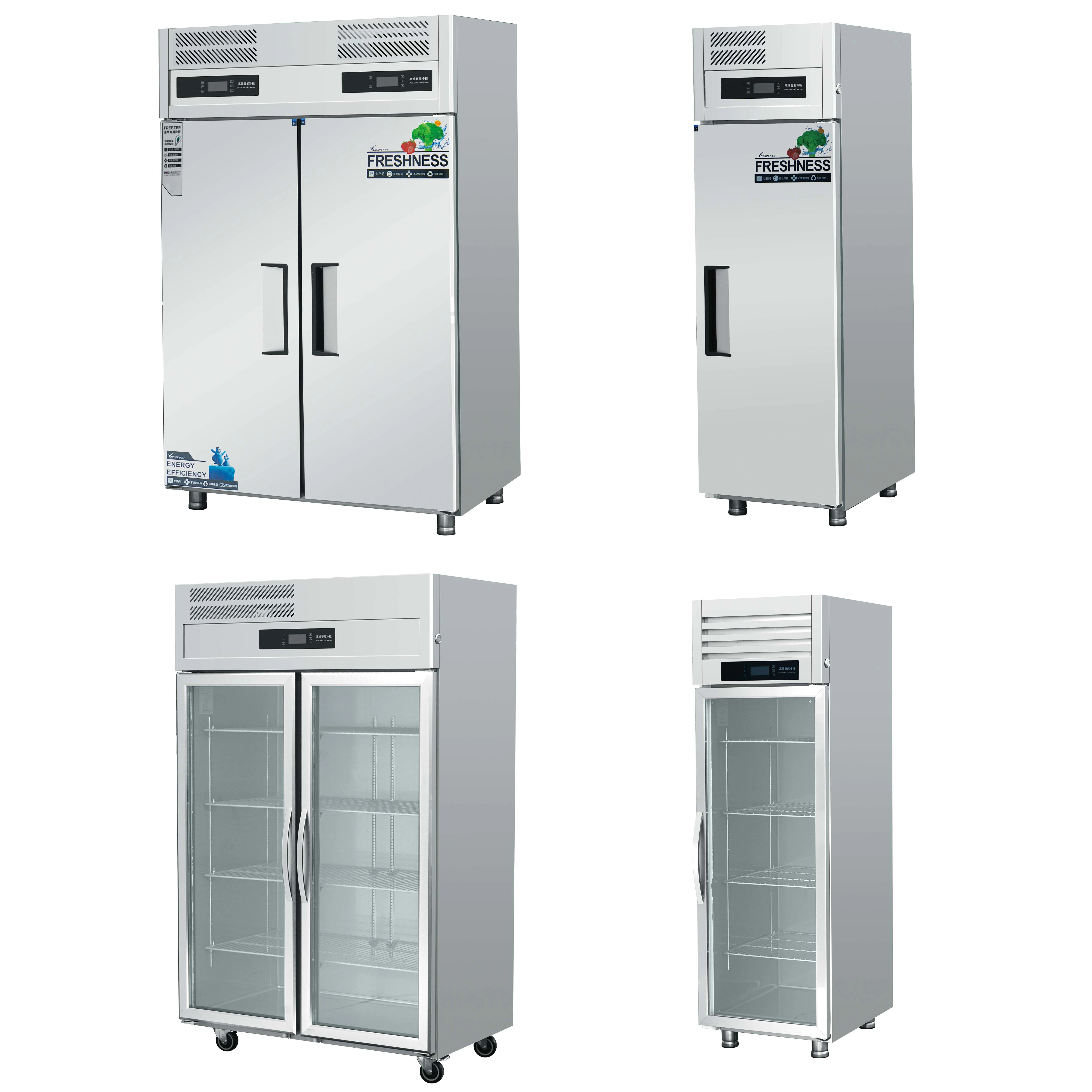 Prometheus High Quality Restaurant Equipment Hotel Kitchen Stainless Steel Upright Chiller and Freezer