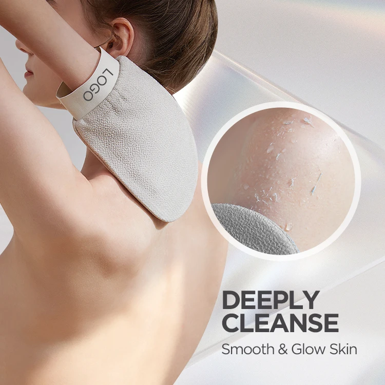Silicone-free Viscose Dead Skin Remover Exfoliating Mitt Body Scrubber Gentle Exfoliating Glove For Softer & Smoother Skin Glow