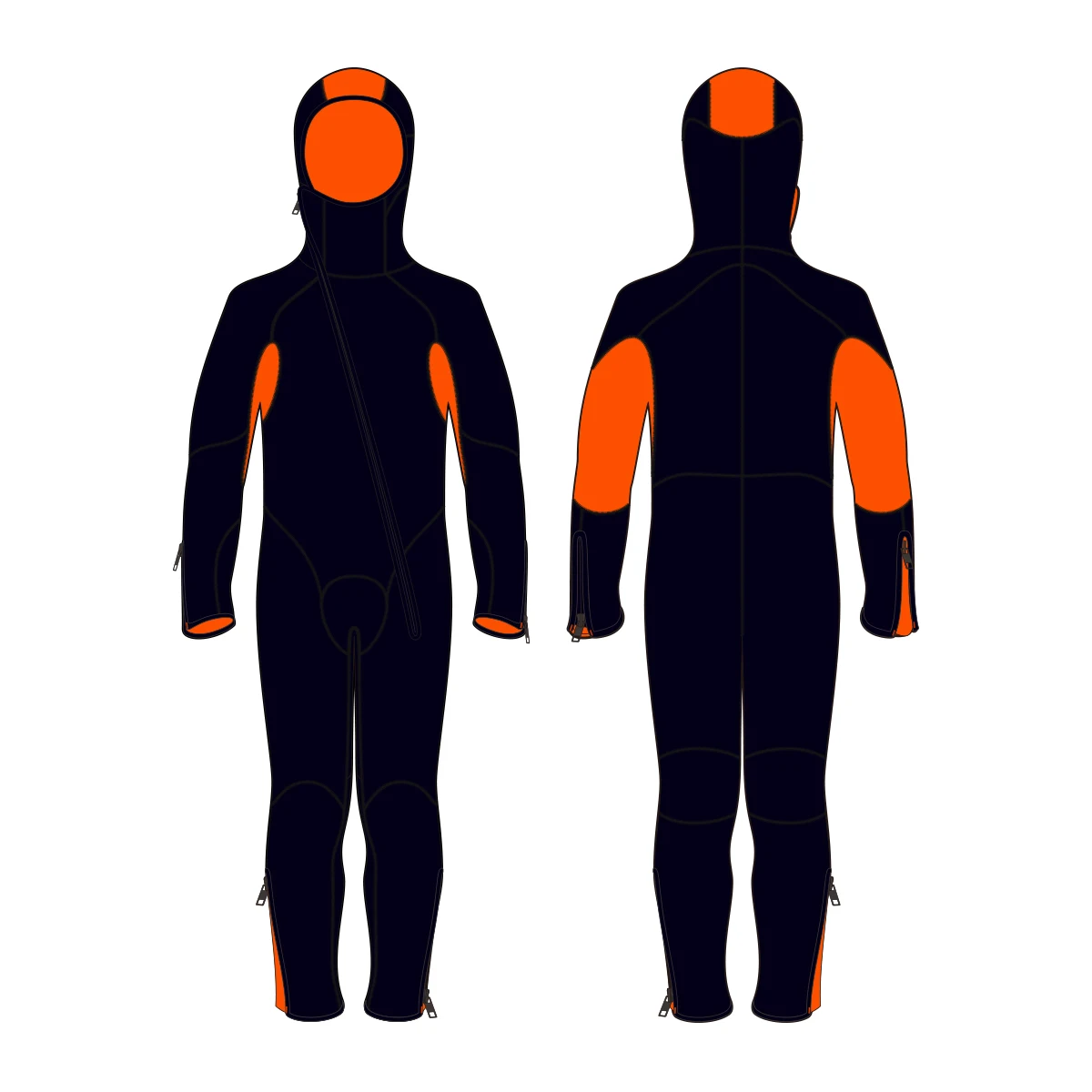Полный Wetsuits-5mm 3 мм гидрокостюм мужские неопрен водолазный костюм спереди с застежкой-молнией толстовка капюшоном подводного плавания серфинга костюмы высокая эластичность длинным рукавом