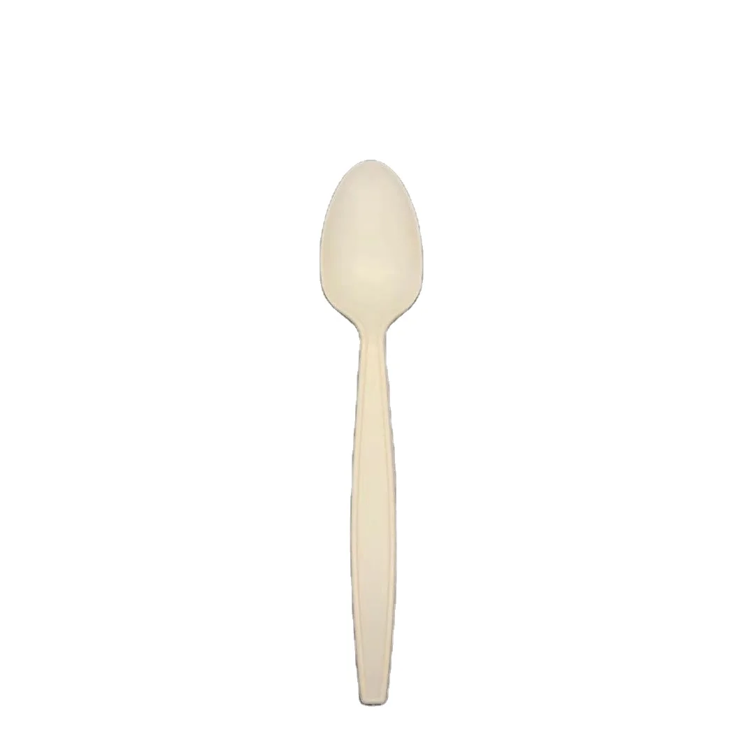 7 inch eco friendly biodegradable disposable corn starch cutlery tableware spoon