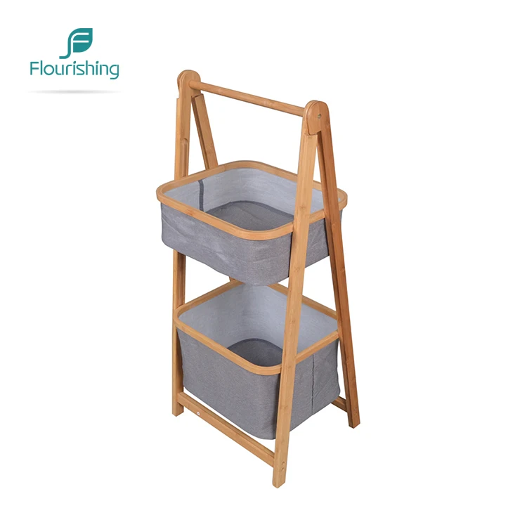 Decorative Oversize Wooden Clothes Storage Laundry Box Basket Bamboo Washing Hamper
