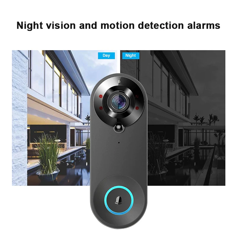 Tuya беспроводной дверной звонок 1080P Smart Life FHD охранной сигнализации умный дом открытый ИК ночного видения Поддержка Alexa