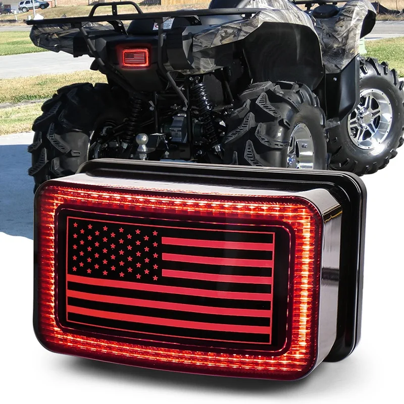 OVOVS Atv/utv parts Tail Light with DRL Brake Light Trailer Lights Led Tail 12v for Yamaha Atv
