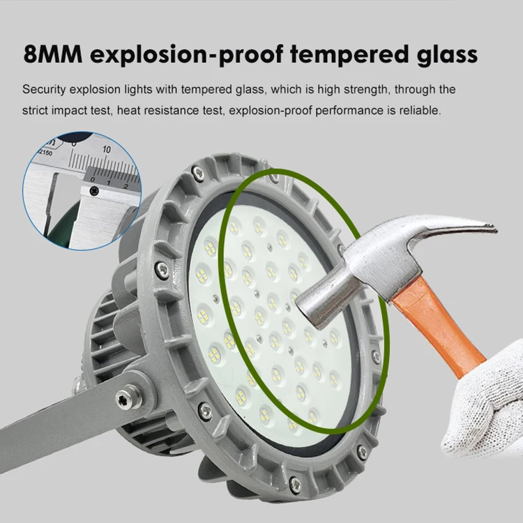 Wholesale Ip65 Waterproof Gas Station Mine High Bay Light 50w 100w 150w Led Explosion Proof Light