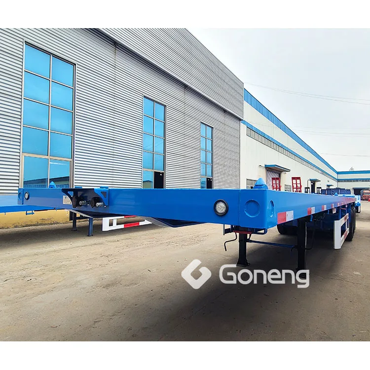 3 eixos recipiente  semi reboque cama plana 3 axles 40ft container semi trailer 20ft flatbed semi trailer price