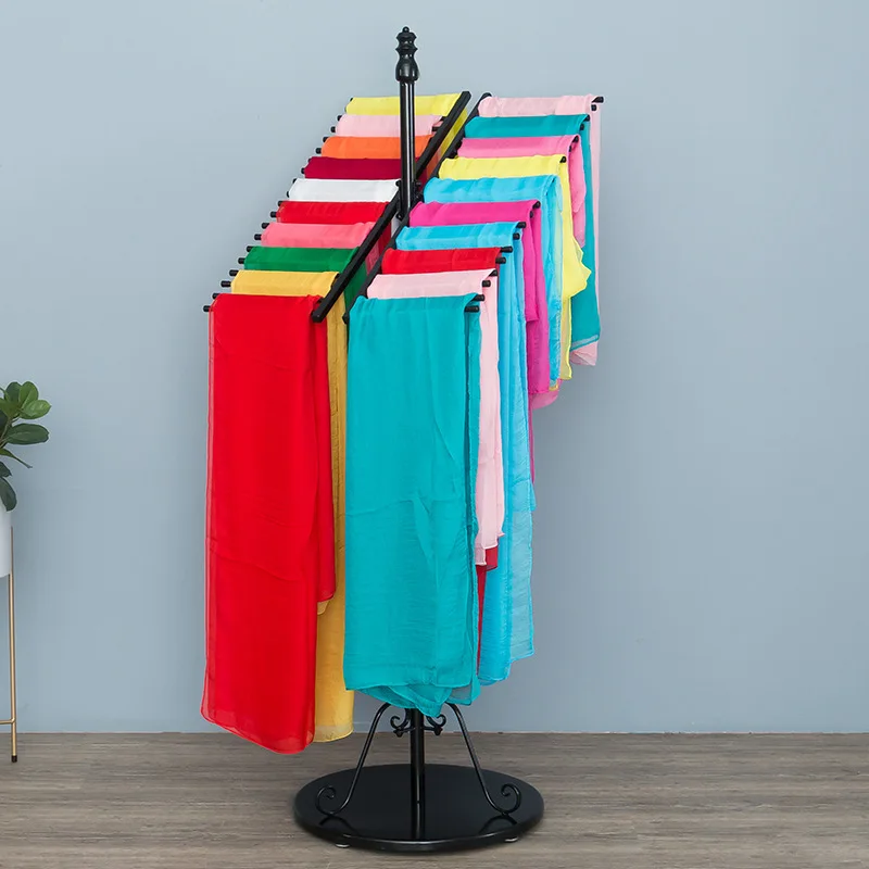 Colorful scarf display stand hanging display racks customized size factory price