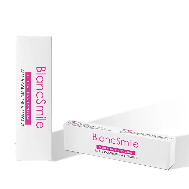 OEM Peroxide / Peroxide Free/ PAP Teeth Whitening Gel Pen 2ml x 2  Plastic case Tooth Gel Whitener