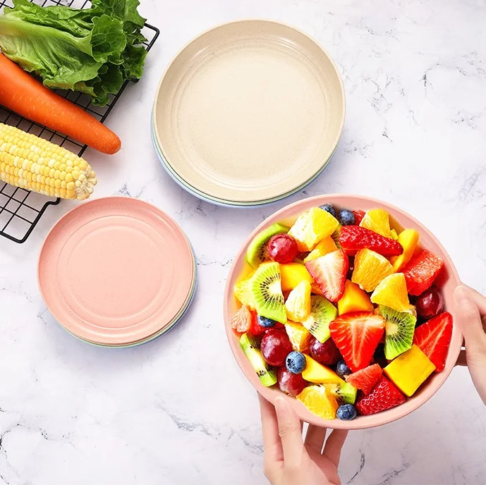 Набор посуды из пшеничной соломы без бисфенола А для контакта с пищевыми продуктами