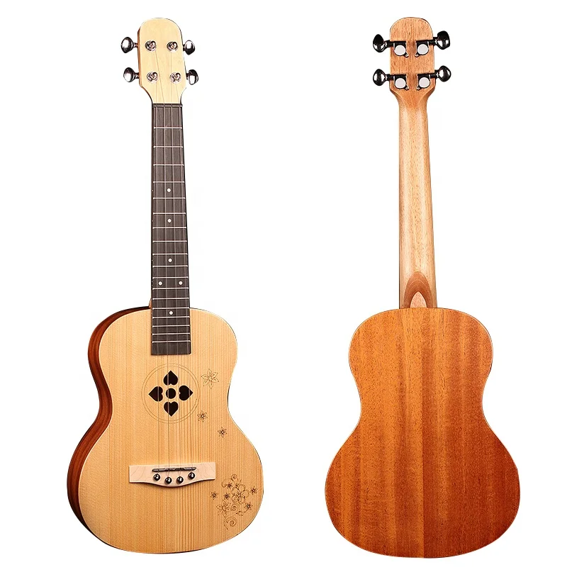 OA 30 Days Pay Factory Supply  Ukulele Tenor 26 Inch All Solid Body 4 String Mahogany Ukulele OEM Custom Bass Ukulele For Kids
