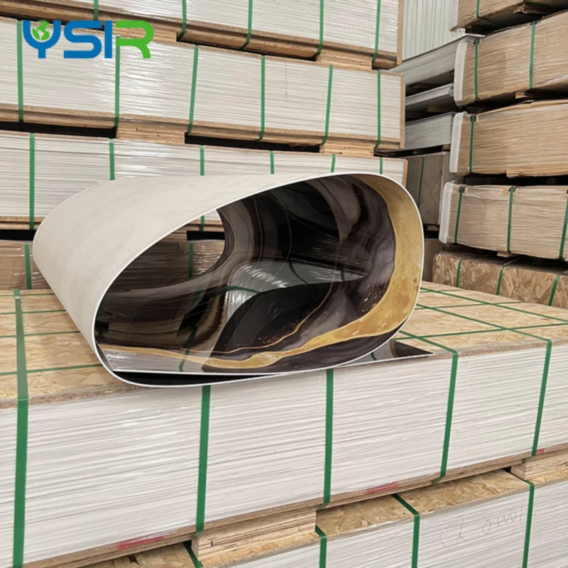 New Design High Glossy Flexible 3mm PVC Marble Sheet Alternative