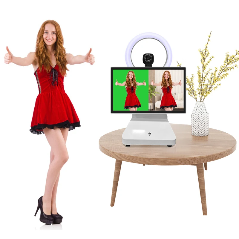 LCD display screen professional live video broadcast equipment streaming desktop stand advertising machine