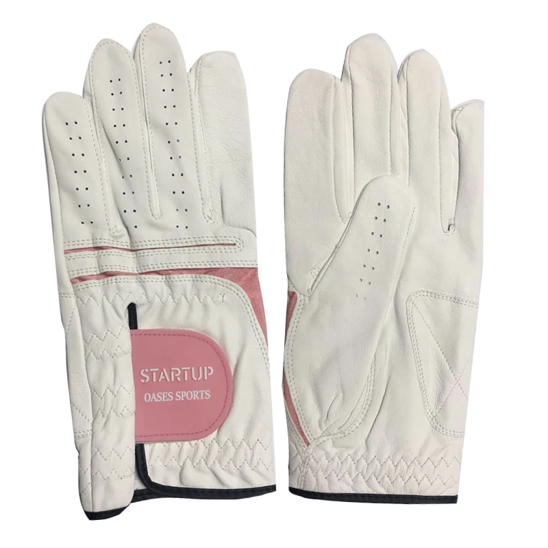 Quality Custom Color Leather Cabretta Golf Gloves for Women