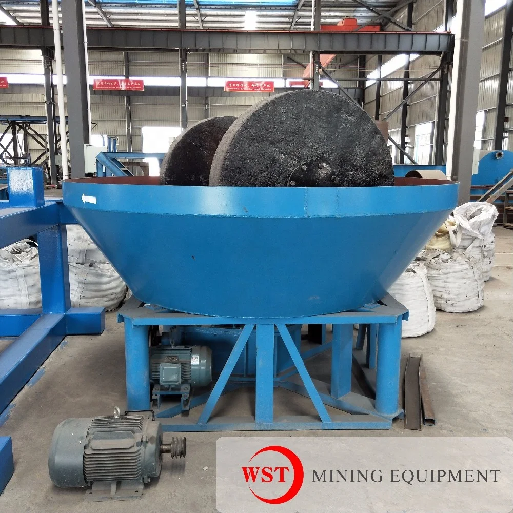 2 tph Wet Pan Mill Gold Ore Milling Grinding Machine