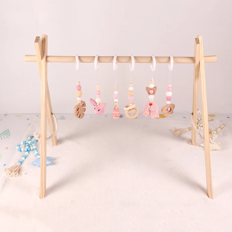 Wholesale multi function practical exquisite excellent elegant wood baby play gym