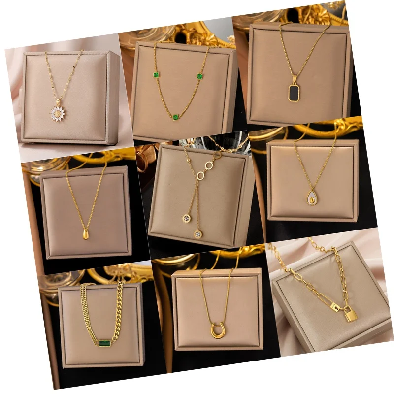 chain factory hot sale PVD gold plated stainless steel necklace women jewelry and accessories fashion Stainless steel jewelry