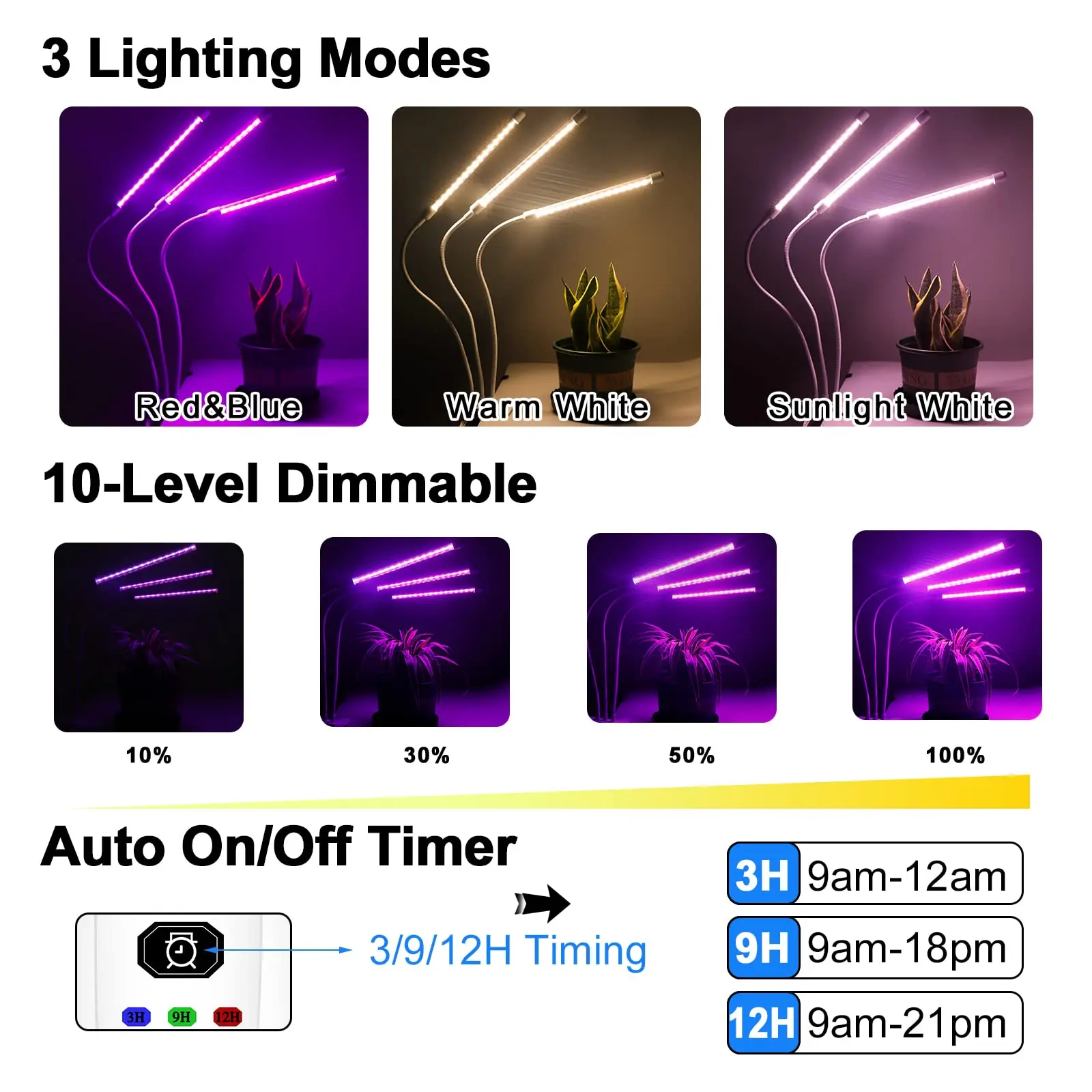 4 Head LED Grow Light Full Spectrum Phytolamp For Plants Full Spectrum Phyto Growth Lamp