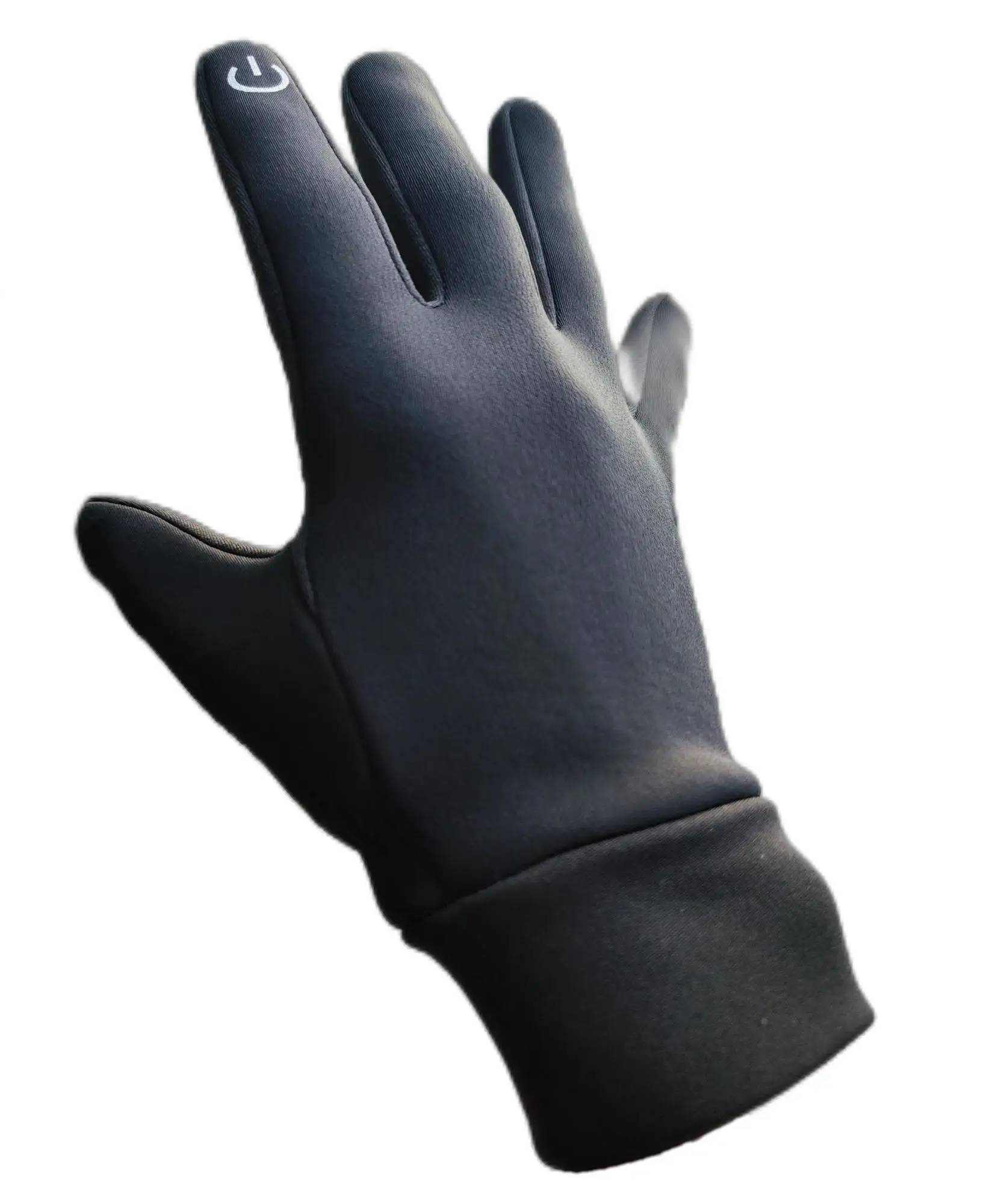 Black polyester elastic breathable anti-slip wear-resistant winter full finger bike road cycling warm riding bicycle gloves