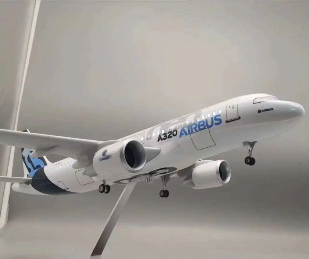 A320NEO 47 см полимерная светодиодная модель самолета Индивидуальная