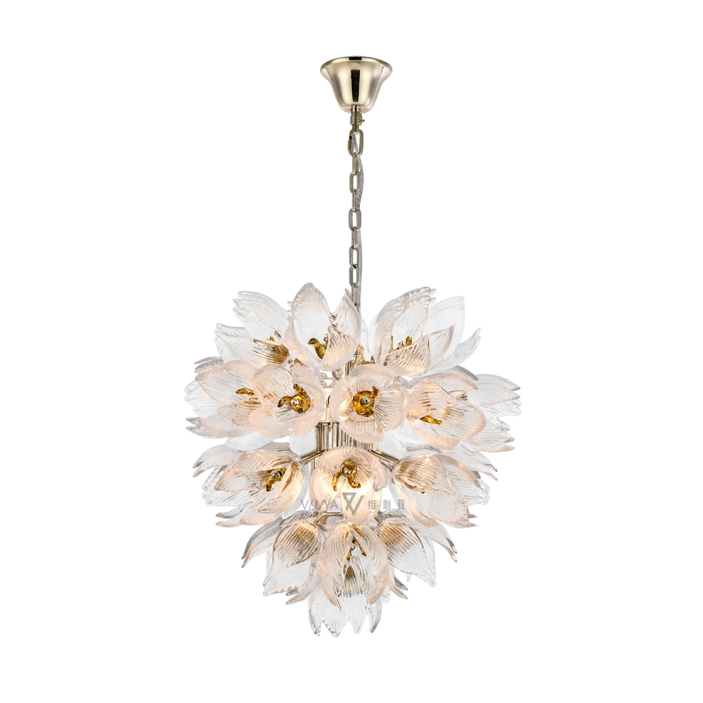 New crystal flower chandelier ceiling chandelier led Luxury indoor lighting home decoration for glass chandeliers