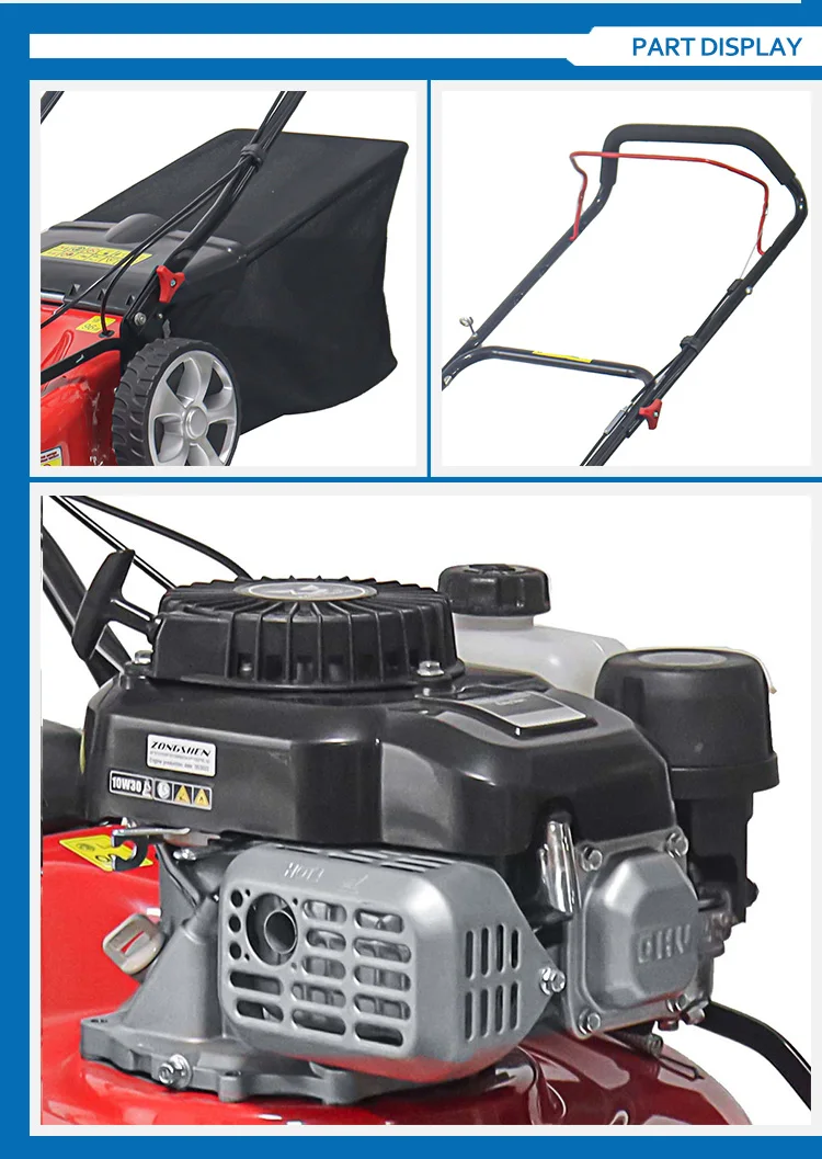 18 inch gasoline lawn mower, self-propelled petrol lawn mower, China Manufacture Price