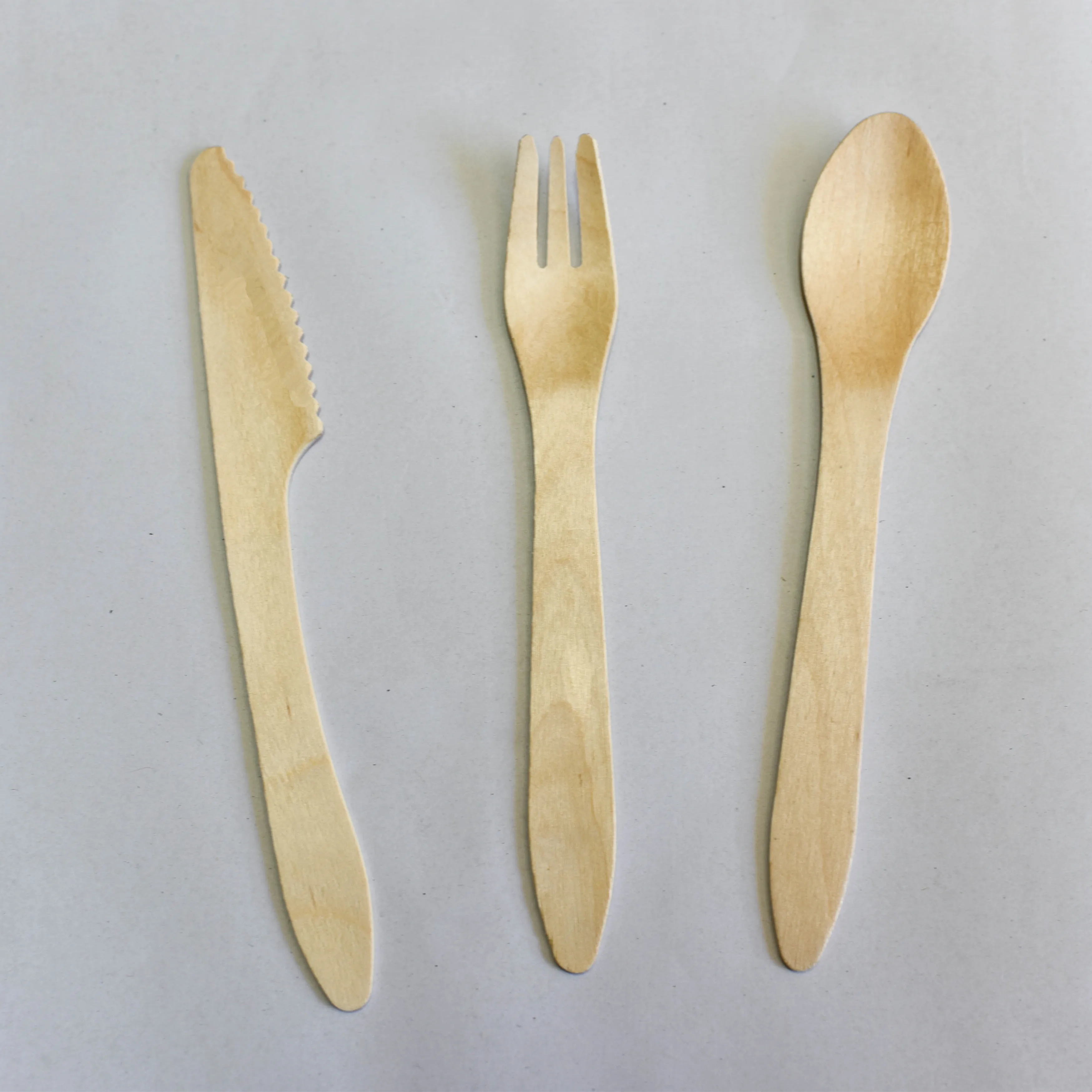 
Wooden Spoon Wooden Cutlery Disposable Biodegradable Wooden Cutlery Set Fork Spoon Knife 