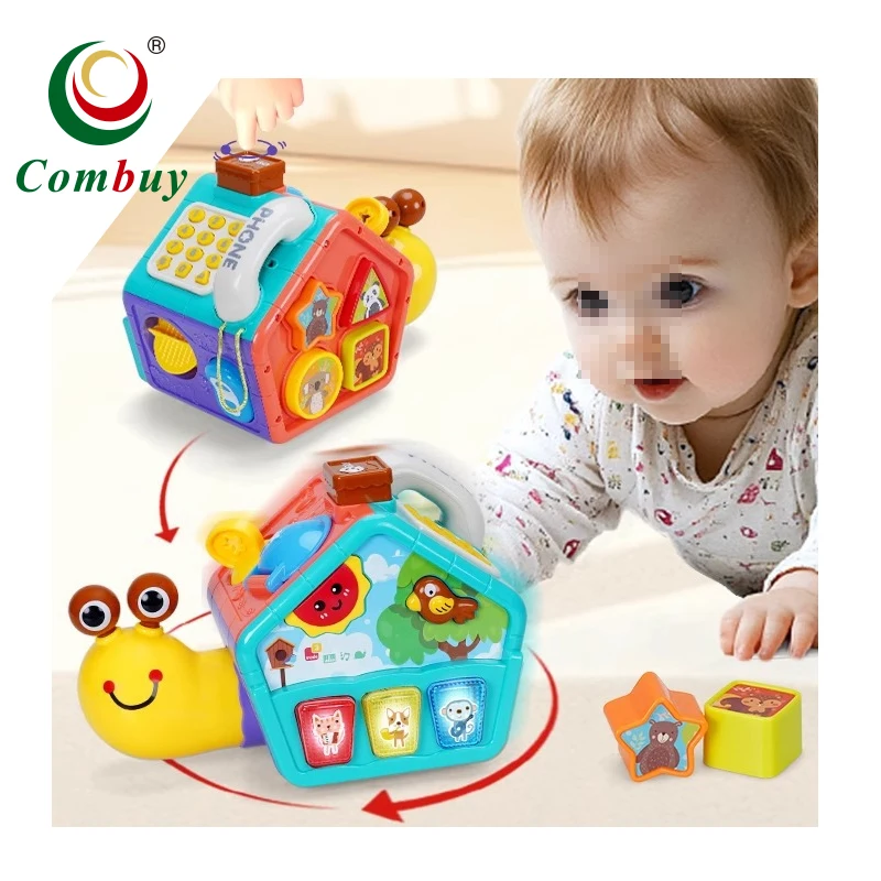 Snail sensory early education sorter activity baby toy cube