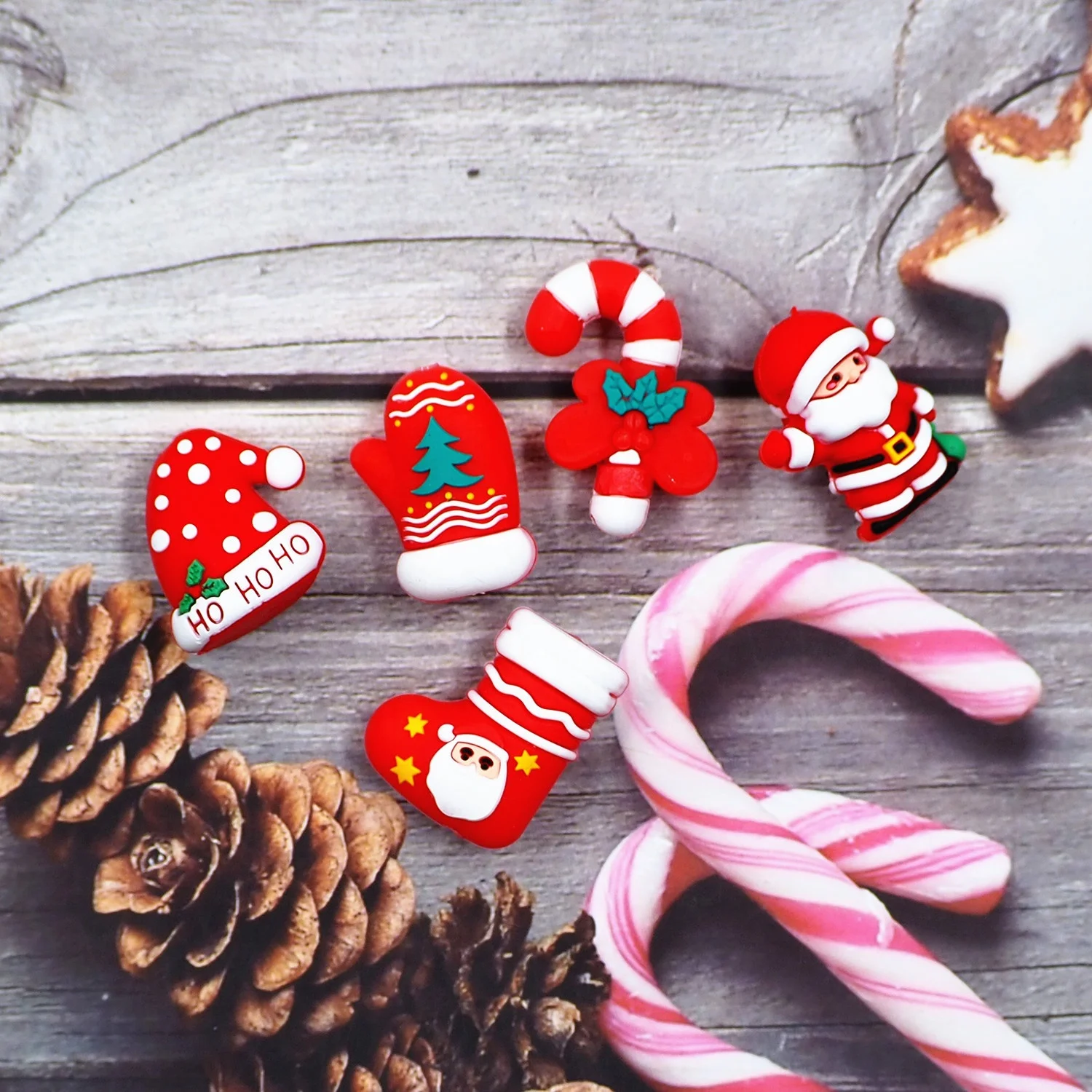 High Quality Easy String Jewelry Making DIY Pen KeyChain Bracelet Christmas Tree Silicone 3D Focal Beads
