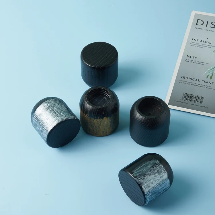 High Quality Custom Cosmetic Packaging Wood Cosmetic Glass Bottle Perfume Cap