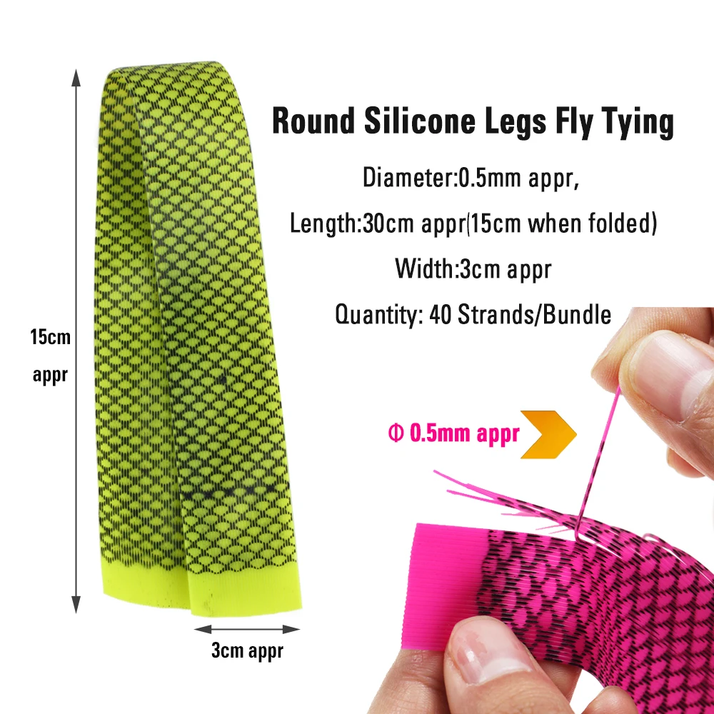 Wholesale Grizzly Round Silicone Legs String Fly Tying Barred Rubber Legs Bass Pattern Jig Lure Skirts Fly Tying Materials