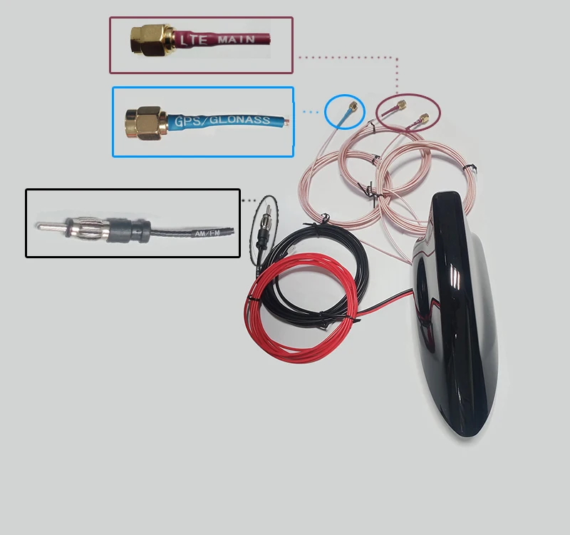 JCM072 Top Mount Dvb-T Акулий плавник Антенна Gps/радио Am