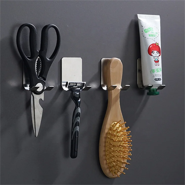 Оптовая Продажа с фабрики самоклеящийся настенный 201 держатель для бритвы из нержавеющей стали крючки ванной кухни подвесной практичный крючок