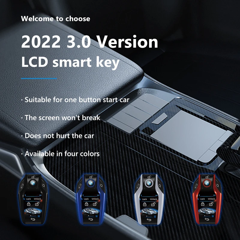 Anti-drop anti-scratch smart lcd key for Universal car remote start keyless entry