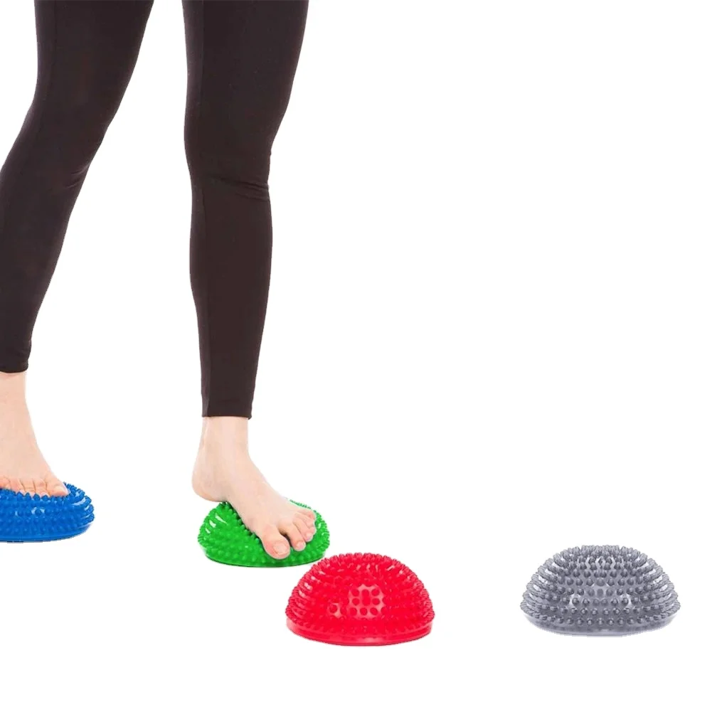 Hedgehog Styled Balance Pod Half Massage Ball Physical Fitness Exercise Sensory Training for Kids Adults Outdoor Sport Toys